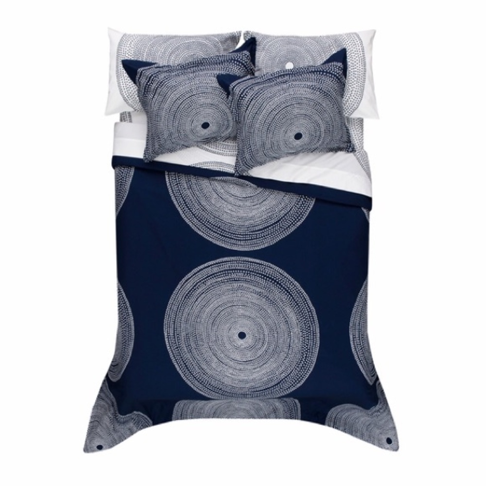 Marimekko Fokus Navy/White Duvet reversible